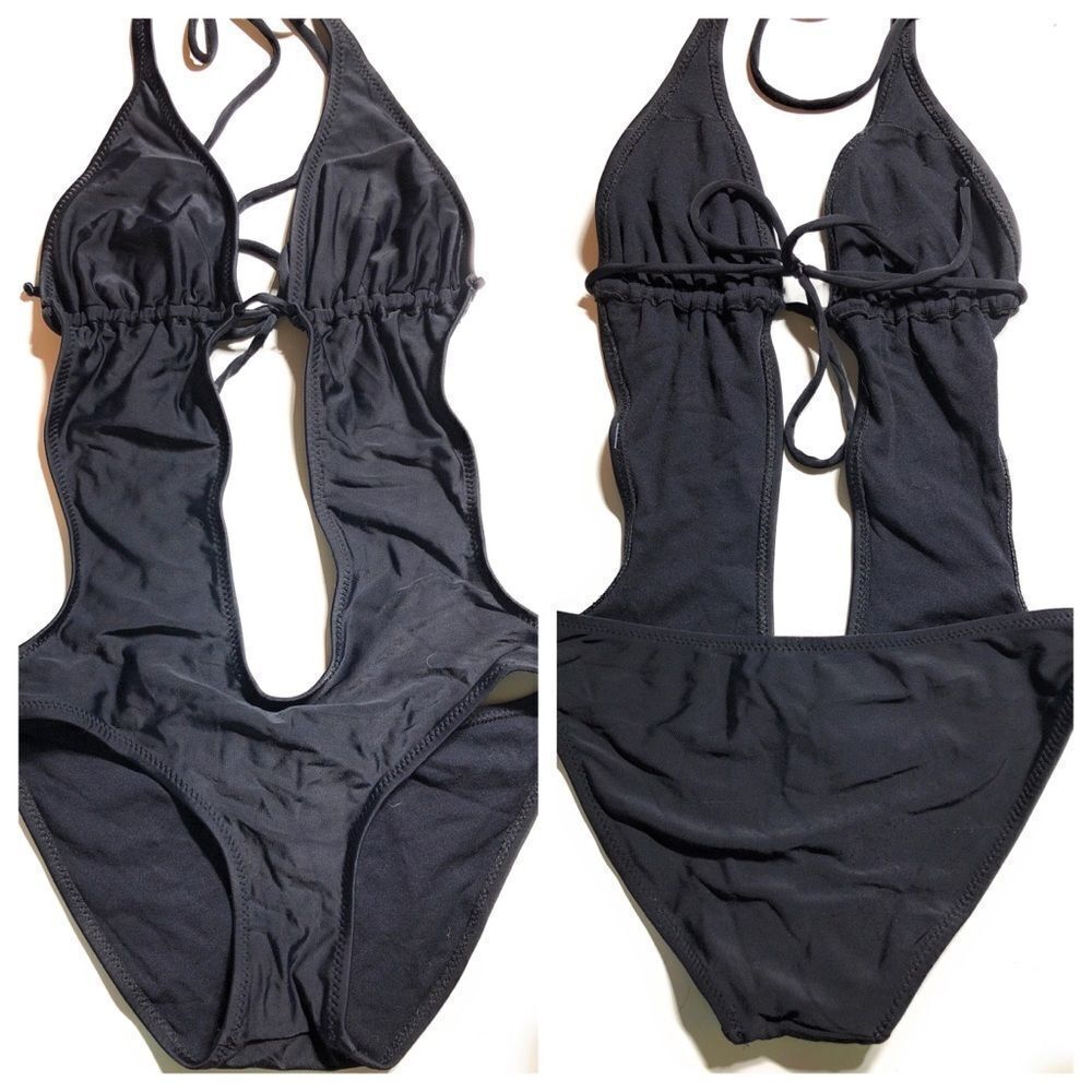 Fusion One Piece Black Bathing Suit